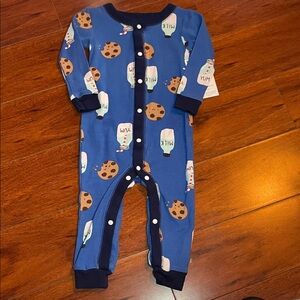 Carter’s Blue Cookie and Milk Print Kids One Piece | size 18 Months